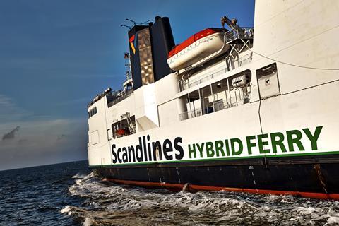 Scandlines hybrid in action. Photo: Patrick Kirby